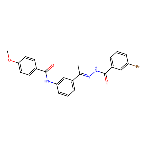 N-{3-[N-(3-bromobenzoyl)ethanehydrazonoyl]phenyl}-4-methoxybenzamide structure