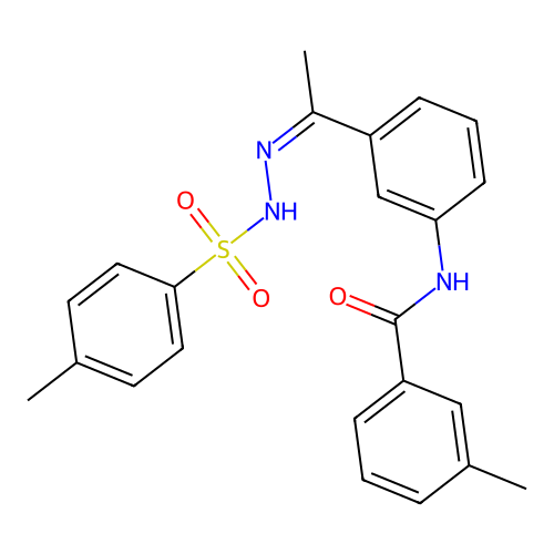 3-methyl-N-[3-[(Z)-C-methyl-N-[(4-methylphenyl)sulfonylamino]carbonimidoyl]phenyl]benzamide structure