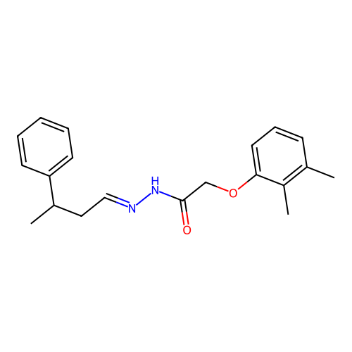 2-(2,3-dimethylphenoxy)-N'-(3-phenylbutylidene)acetohydrazide structure
