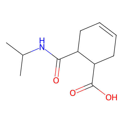 6-(Propan-2-ylcarbamoyl)cyclohex-3-ene-1-carboxylic acid structure