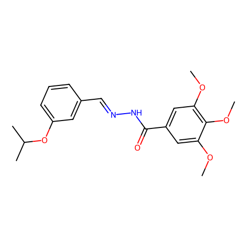 3,4,5-trimethoxy-N-[(E)-(3-propan-2-yloxyphenyl)methylideneamino]benzamide structure