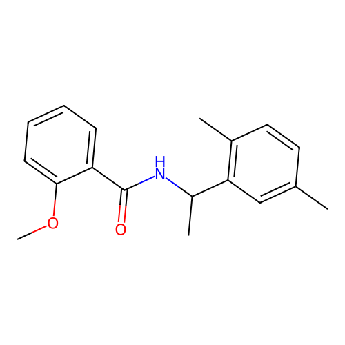 N-[1-(2,5-dimethylphenyl)ethyl]-2-methoxybenzamide structure