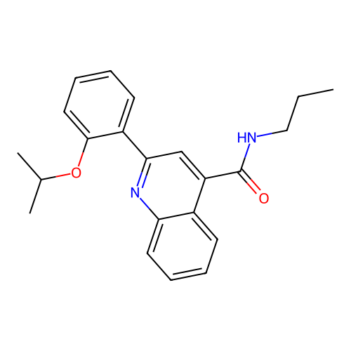 2-[2-(propan-2-yloxy)phenyl]-N-propylquinoline-4-carboxamide structure