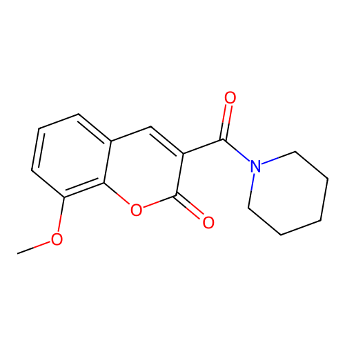 8-Methoxy-3-(piperidine-1-carbonyl)chromen-2-one structure
