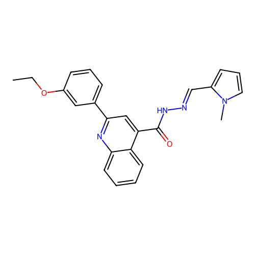 2-(3-ethoxyphenyl)-N-[(E)-(1-methylpyrrol-2-yl)methylideneamino]quinoline-4-carboxamide structure