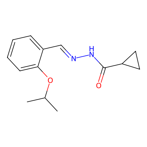 N'-(2-isopropoxybenzylidene)cyclopropanecarbohydrazide structure