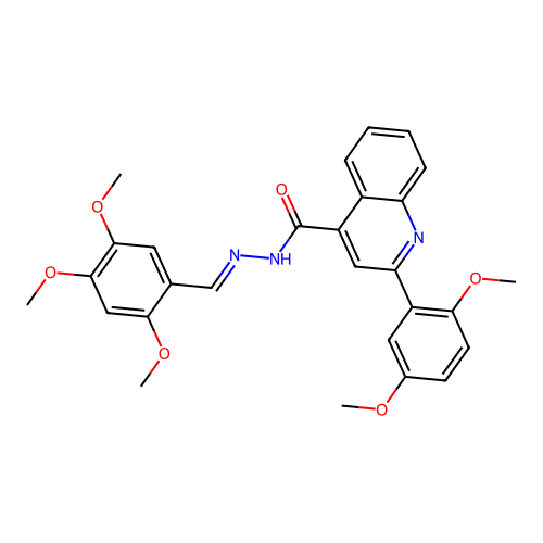 2-(2,5-dimethoxyphenyl)-N'-(2,4,5-trimethoxybenzylidene)-4-quinolinecarbohydrazide structure