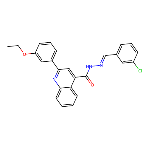 N'-(3-chlorobenzylidene)-2-(3-ethoxyphenyl)-4-quinolinecarbohydrazide structure