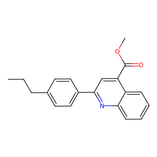Methyl 2-(4-propylphenyl)quinoline-4-carboxylate structure