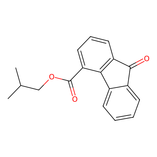2-Methylpropyl 9-oxofluorene-4-carboxylate structure