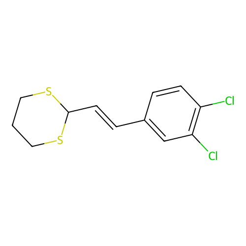 2-[2-(3,4-Dichlorophenyl)ethenyl]-1,3-dithiane structure