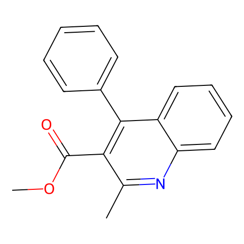 Methyl 2-methyl-4-phenyl-3-quinolinecarboxylate structure
