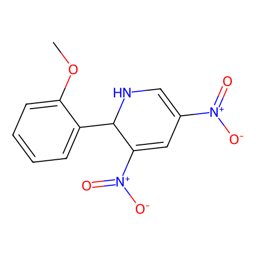3,5-Bisnitro-2-(2-methoxyphenyl)-1,2-dihydropyridine structure