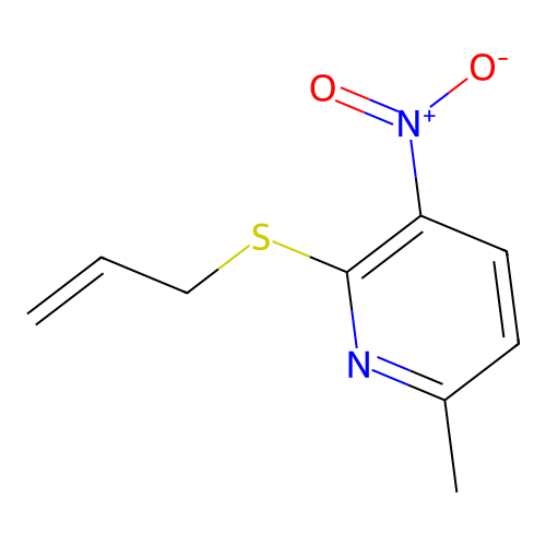 2-(Allylsulfanyl)-3-nitro-6-methylpyridine structure