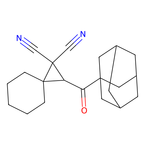 2-(1-Adamantylcarbonyl)spiro[2.5]octane-1,1-dicarbonitrile structure