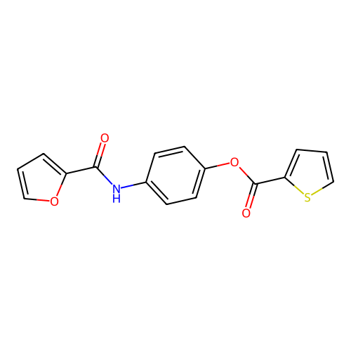 4-(2-Furoylamino)phenyl 2-thiophenecarboxylate structure