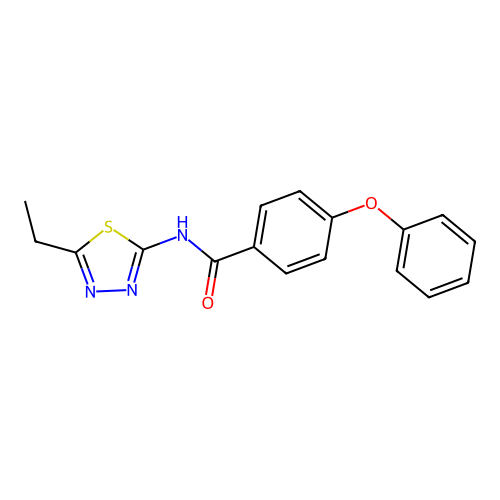 N-(5-ethyl-1,3,4-thiadiazol-2-yl)-4-phenoxybenzamide structure