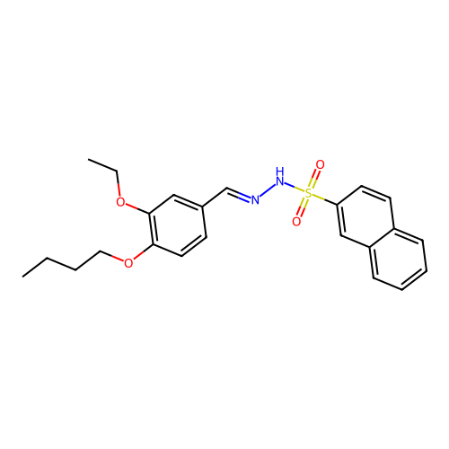 N'-(4-butoxy-3-ethoxybenzylidene)-2-naphthalenesulfonohydrazide structure