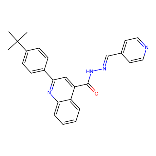 2-(4-tert-butylphenyl)-N'-(4-pyridinylmethylene)-4-quinolinecarbohydrazide structure