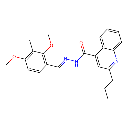 N'-(2,4-dimethoxy-3-methylbenzylidene)-2-propyl-4-quinolinecarbohydrazide structure