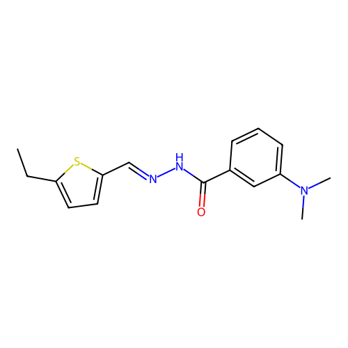 3-(dimethylamino)-N-[(E)-(5-ethylthiophen-2-yl)methylideneamino]benzamide structure