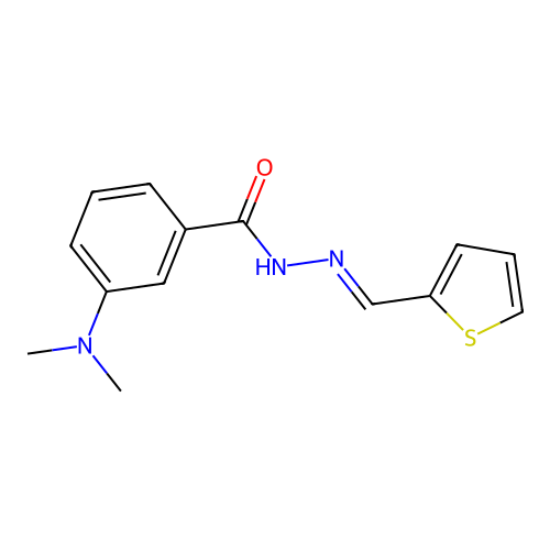 3-(dimethylamino)-N-[(E)-thiophen-2-ylmethylideneamino]benzamide structure