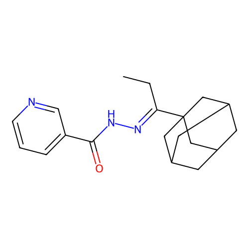 N-[1-(1-adamantyl)propylideneamino]pyridine-3-carboxamide structure