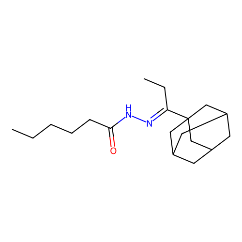 N-[1-(1-adamantyl)propylideneamino]hexanamide structure