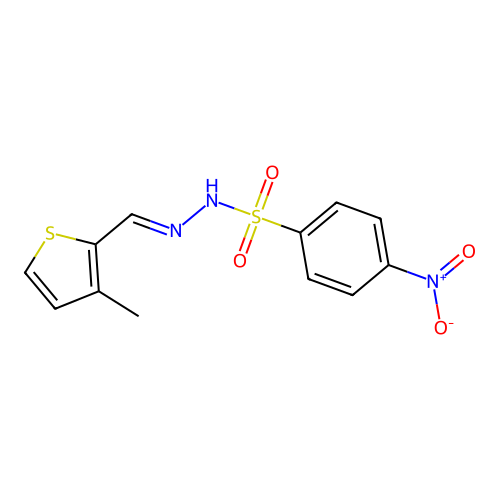 4-nitro-N'-[(3-methyl-2-thienyl)methylene]benzenesulfonohydrazide structure