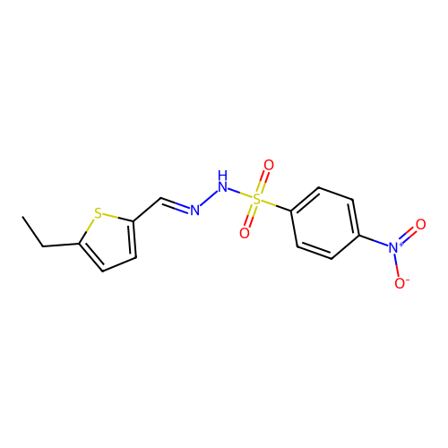 N-[(E)-(5-ethylthiophen-2-yl)methylideneamino]-4-nitrobenzenesulfonamide structure
