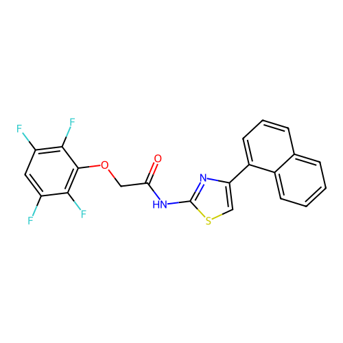 N-(4-naphthalen-1-yl-1,3-thiazol-2-yl)-2-(2,3,5,6-tetrafluorophenoxy)acetamide structure