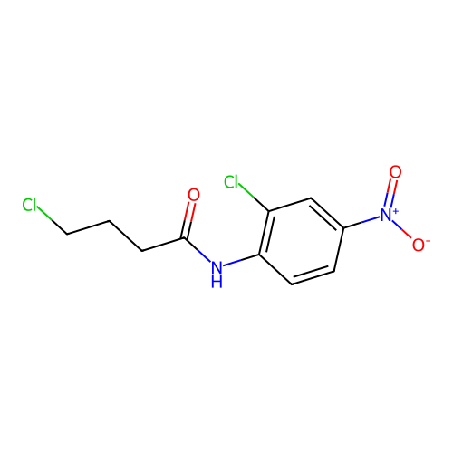 4-chloro-N-(2-chloro-4-nitrophenyl)butanamide structure