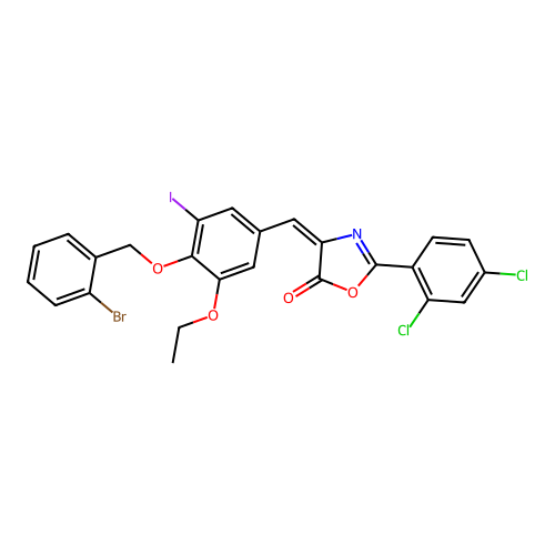 CAS 445250-73-7 - C25H17BrCl2INO4 structure