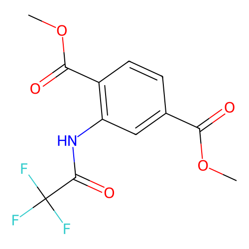 Dimethyl 2-[(trifluoroacetyl)amino]terephthalate structure