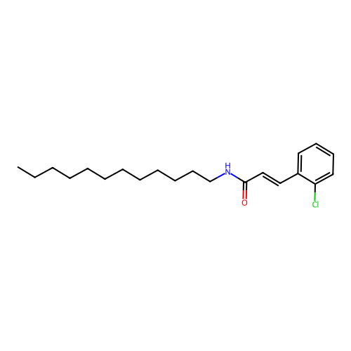 3-(2-chlorophenyl)-N-dodecylprop-2-enamide structure