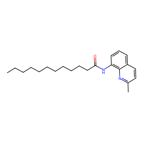N-(2-methylquinolin-8-yl)dodecanamide structure
