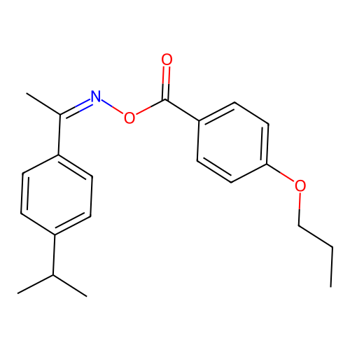 [1-(4-Propan-2-ylphenyl)ethylideneamino] 4-propoxybenzoate structure