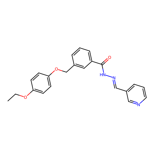 3-[(4-ethoxyphenoxy)methyl]-N'-(3-pyridinylmethylene)benzohydrazide structure