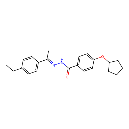 4-(cyclopentyloxy)-N'-[1-(4-ethylphenyl)ethylidene]benzohydrazide structure