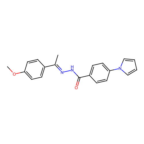 N'-[1-(4-methoxyphenyl)ethylidene]-4-(1H-pyrrol-1-yl)benzohydrazide structure