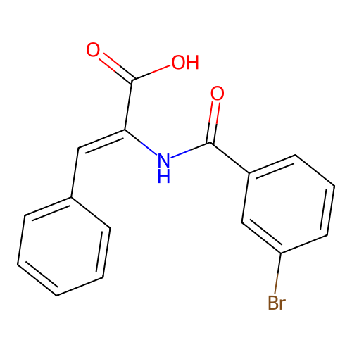 2-[(3-Bromobenzoyl)amino]-3-phenylprop-2-enoic acid structure