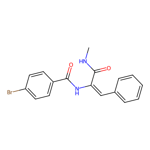 4-bromo-N-{1-[(methylamino)carbonyl]-2-phenylvinyl}benzamide structure