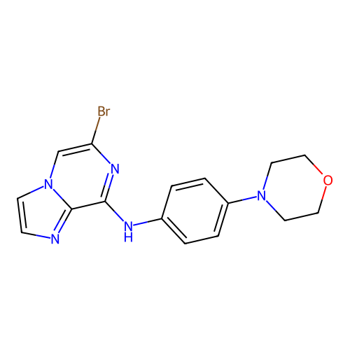 6-Bromo-N-(4-morpholinophenyl)imidazo[1,2-a]pyrazin-8-amine structure