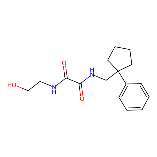 N~1~-(2-hydroxyethyl)-N~2~-[(1-phenylcyclopentyl)methyl]ethanediamide structure