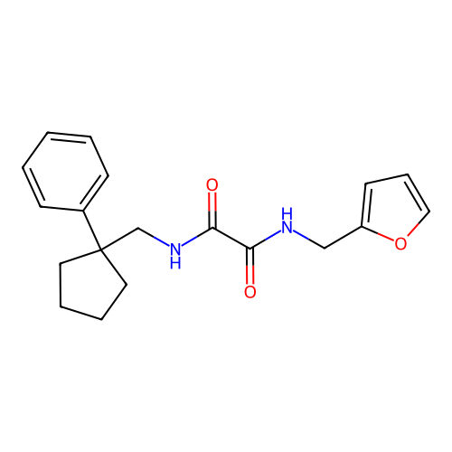 N-(furan-2-ylmethyl)-N'-[(1-phenylcyclopentyl)methyl]ethanediamide structure