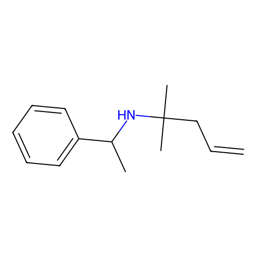 2-methyl-N-(1-phenylethyl)pent-4-en-2-amine structure