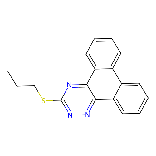 3-Propylsulfanylphenanthro[9,10-e][1,2,4]triazine structure