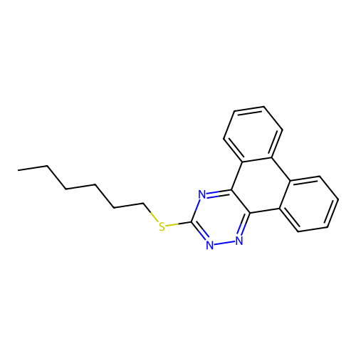 3-Hexylsulfanylphenanthro[9,10-e][1,2,4]triazine structure