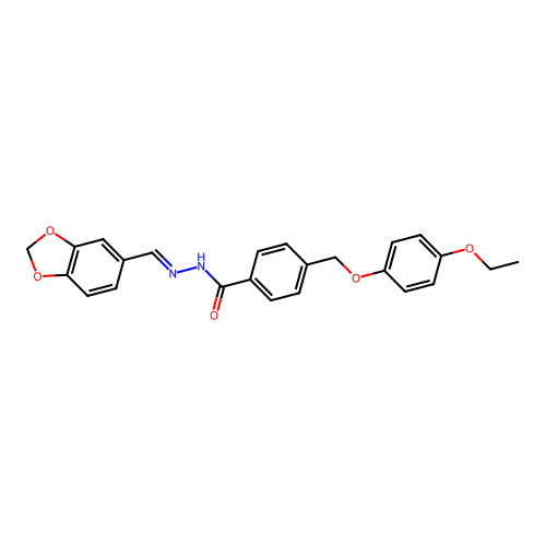 N'-(1,3-benzodioxol-5-ylmethylene)-4-[(4-ethoxyphenoxy)methyl]benzohydrazide structure