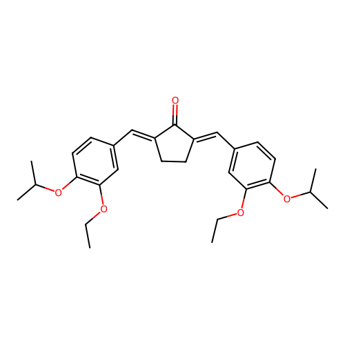 2,5-Bis(3-ethoxy-4-isopropoxybenzylidene)cyclopentanone structure